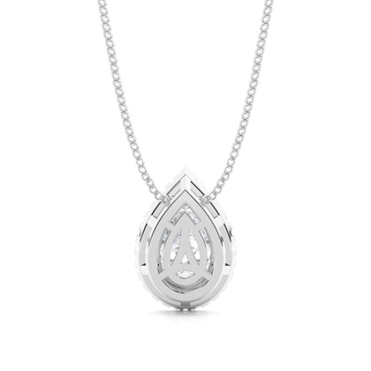 Beze-Einstellung Moissanit-Halo-Anhänger