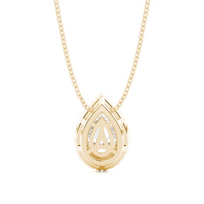 Beze-Einstellung Diamant-Halo-Anhänger