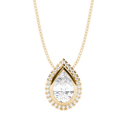 Pear Diamond Pendants