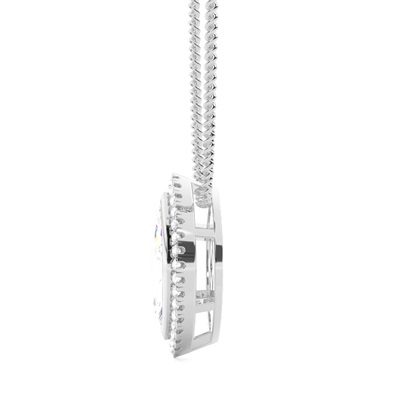 Beze-Einstellung Diamant-Halo-Anhänger