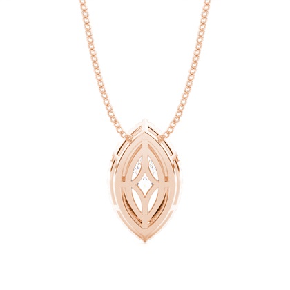 Beze-Einstellung Diamant-Halo-Anhänger