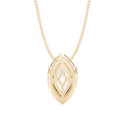 Beze-Einstellung Diamant-Halo-Anhänger