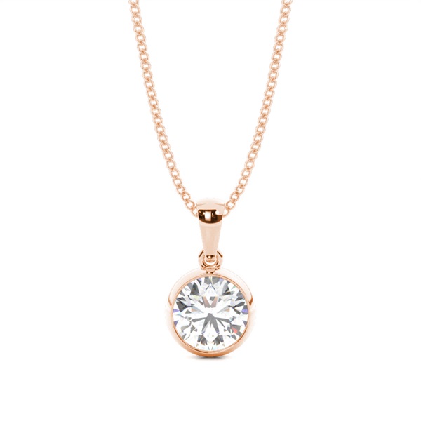 Bezel Setting Diamond Solitaire Pendant