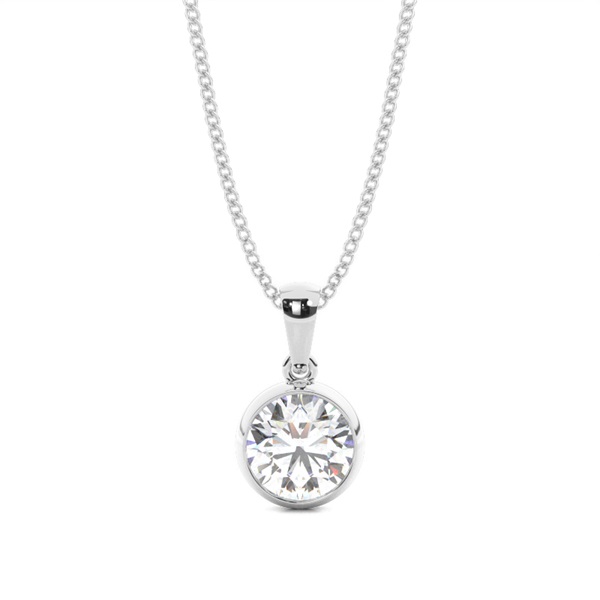 Bezel Setting Diamond Solitaire Pendant