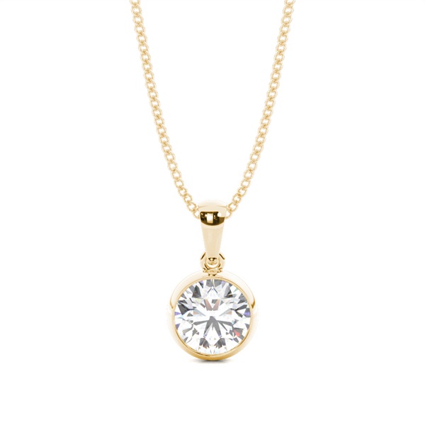 Bezel Setting Diamond Solitaire Pendant