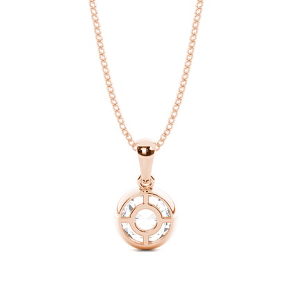 Beze-Einstellung Diamant-Solitaire-Anhänger