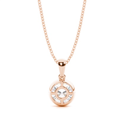 Beze-Einstellung Moissanit-Solitaire-Anhänger