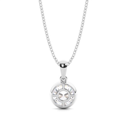 Beze-Einstellung Moissanit-Solitaire-Anhänger