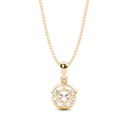 Beze-Einstellung Moissanit-Solitaire-Anhänger