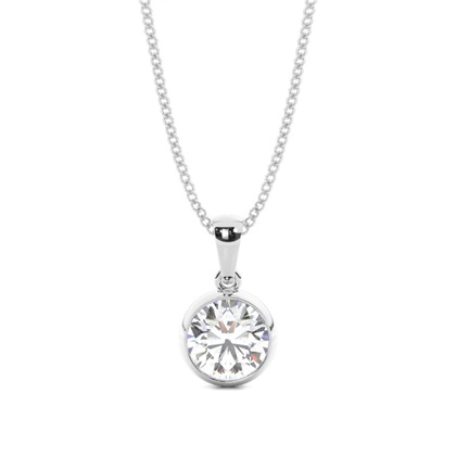 Bezel Setting Diamond Solitaire Pendant