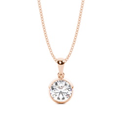 Bezel Setting Diamond Solitaire Pendant