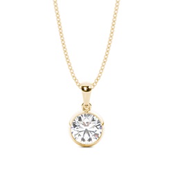 Bezel Setting Diamond Solitaire Pendant
