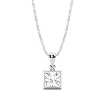 Princess Cut Diamond Pendants