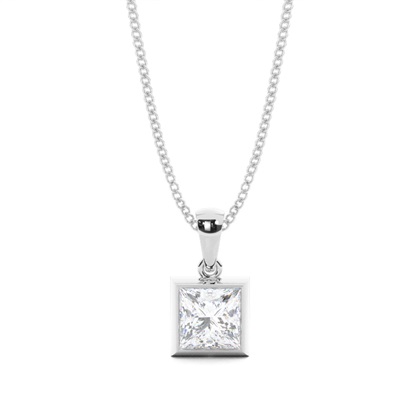 Princess Cut Diamond Pendants
