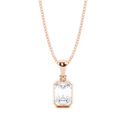 Bezel Setting Moissanite Solitaire Pendant