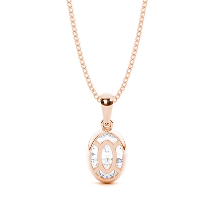 Rose Gold Moissanite Pendants
