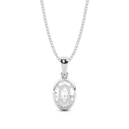 Beze-Einstellung Moissanit-Solitaire-Anhänger