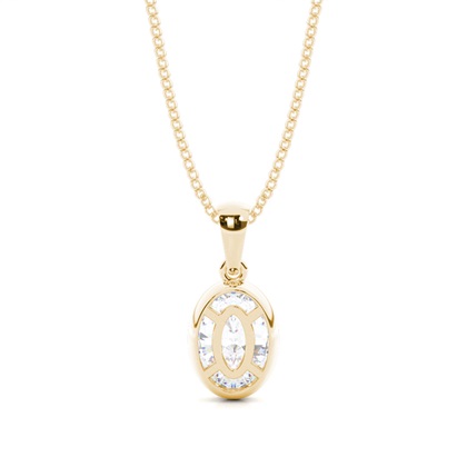 Oval Moissanite Pendants