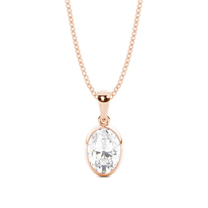 Bezel Setting Diamond Solitaire Pendant