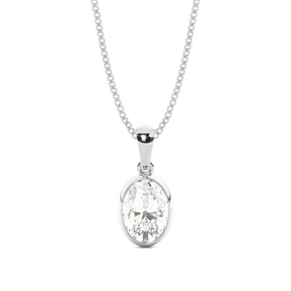 Bezel Setting Diamond Solitaire Pendant