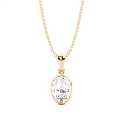 Bezel Setting Diamond Solitaire Pendant