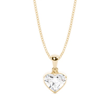 Heart Yellow Gold Diamond Necklaces and Diamond Pendants