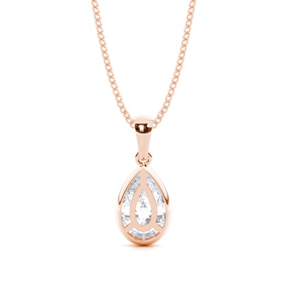 Pear Moissanite Pendants