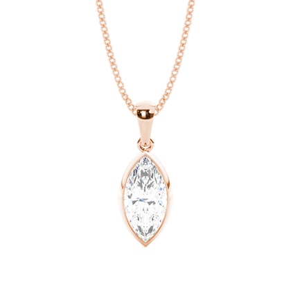 Bezel Setting Diamond Solitaire Pendant