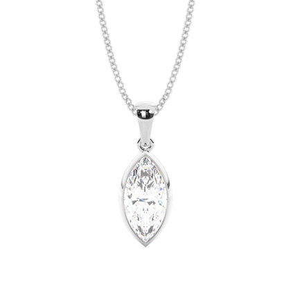 Bezel Setting Diamond Solitaire Pendant