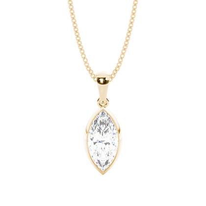 Bezel Setting Diamond Solitaire Pendant
