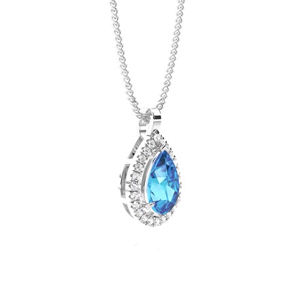 Pear Cut Diamond Pendant Necklaces