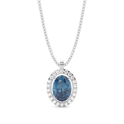 Oval Diamond Pendants