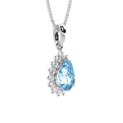 Halo Aquamarin Anhänger