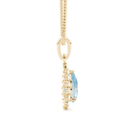 Halo Aquamarin Anhänger