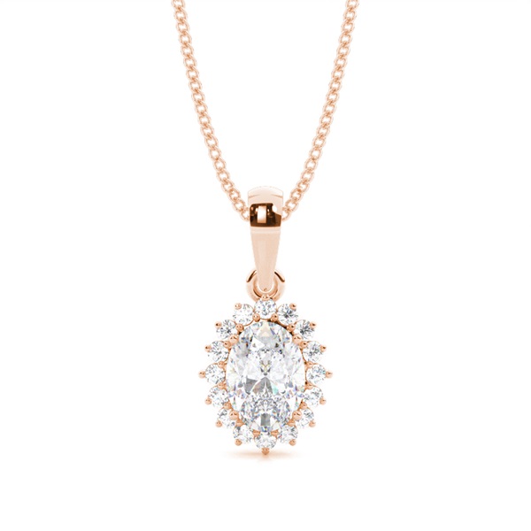 Prong Setting Halo Moissanite Pendant