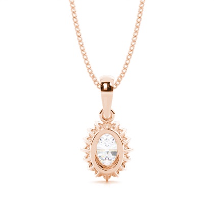 Halo-Moissanit-Anhänger in einer Krappenfassung