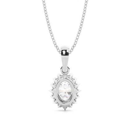 Halo-Moissanit-Anhänger in einer Krappenfassung