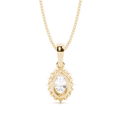 Halo-Moissanit-Anhänger in einer Krappenfassung