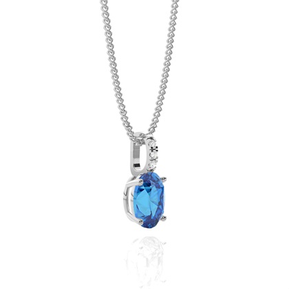 Oval Cut Diamond Pendant Necklaces 