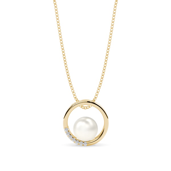 Tension Setting Pearl Pendant