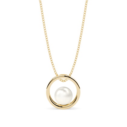 Perlenanhänger in einer Spannfassung