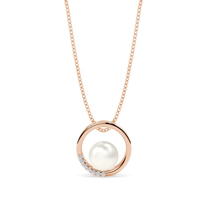 Tension Setting Pearl Pendant