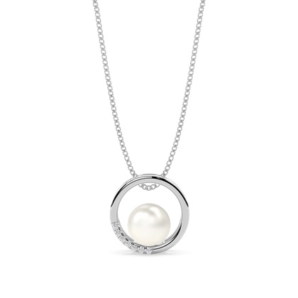 Tension Setting Pearl Pendant