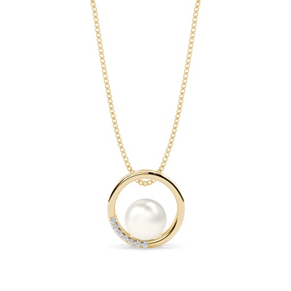 Tension Setting Pearl Pendant