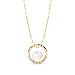 Tension Setting Pearl Pendant
