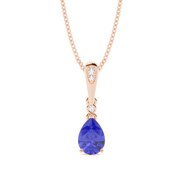 Prong Setting Pear Tanzanite Pendant