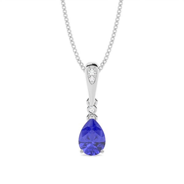 Prong Setting Pear Tanzanite Pendant