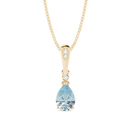 Yellow Gold Diamond Pendants Gemstones