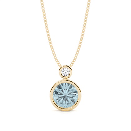 Yellow Gold Diamond Pendants & Necklaces