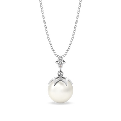 Perlenanhänger in einer Spannfassung